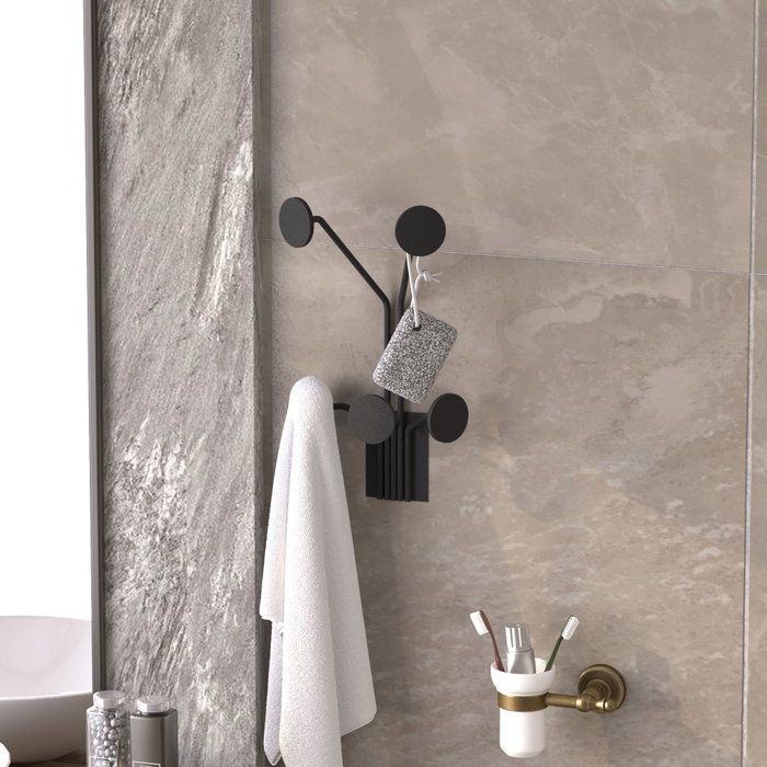 Wallity Giraffe Gancho de pared metálico Negro